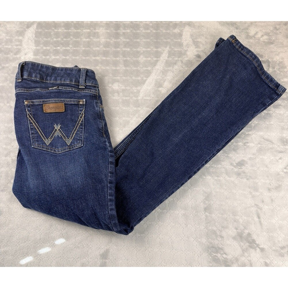 Wrangler Women's 13x34 Boot Cut Jeans 1009MWZEH Stretch Denim Dark Wash Western